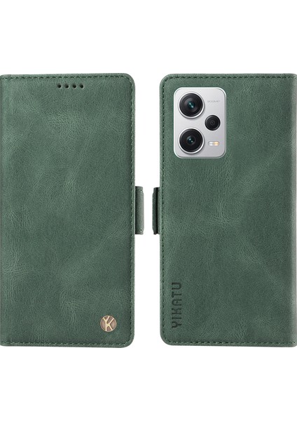 Xiaomi Redmi Için Flip Cüzdan Kılıfı Not 12 Pro 5g/not 12 Pro Speed ​​5g/poco X5 5g, Cilt Touch Pu Deri Stand Telefon Kapak Yeşil (Yurt Dışından)