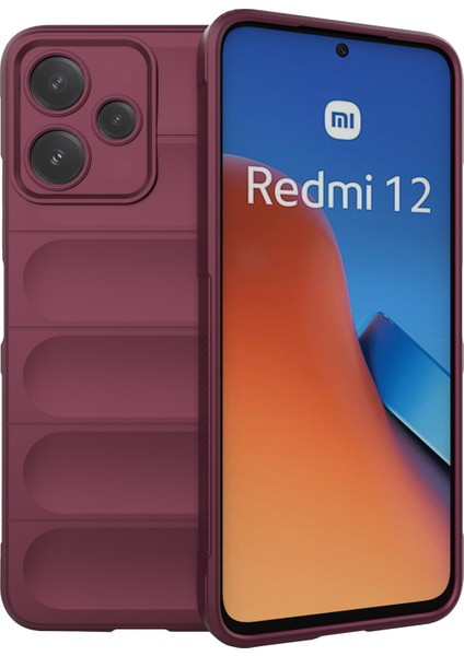 Xiaomi Redmi Için 12 5g (Global)/poco M6 Pro 5g Sağlam Tpu Kapak Damla Koruma Telefon Kazası Kırmızı (Yurt Dışından)