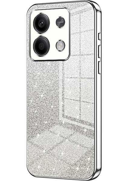 Xiaomi Için Redmi Note 13 5g Glitter Tasarım Tpu Kapak Kesin Kesme Cep Telefonu Kılıf Silver (Yurt Dışından)