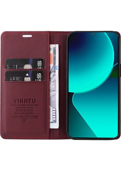 Xiaomi 13T/13T Pro/redmi K60 Ultra Kasa Cüzdan Stand Deri Telefon Kapak Kırmızısı (Yurt Dışından) fiyatları