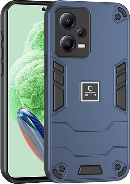 Xiaomi Redmi Için Note 12 5g (Hindistan)/poco X5 5g Case Pc+Tpu Telefon Kapak Navy Blue (Yurt Dışından)