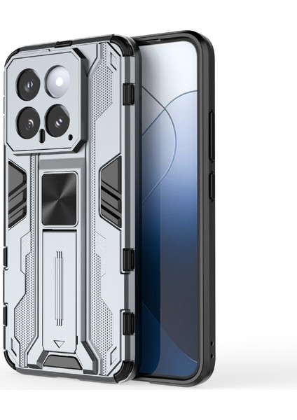 Xiaomi Için 14 Case Pc+Tpu Katlanabilir Kickstand-Grey (Yurt Dışından)