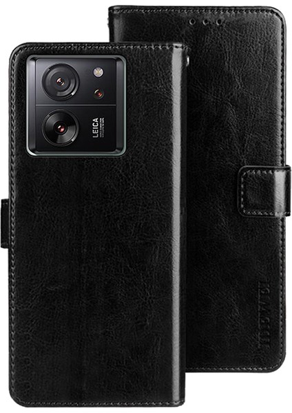 Xiaomi 13T/13T Pro/redmi K60 Ultra Case Pu Deri Standı Manyetik Toka Telefon Kapağı Black (Yurt Dışından)
