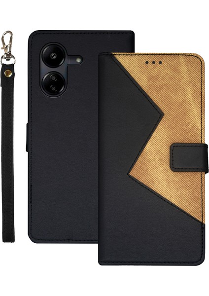 Xiaomi Redmi 13C 4g/poco C65 4g Case Pu Pu Deri Flip Telefon Kapak Black (Yurt Dışından)