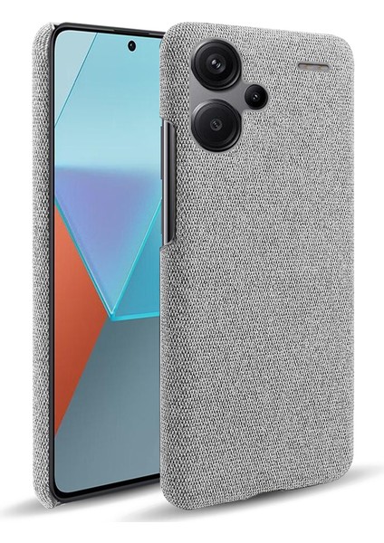 Xiaomi Redmi Için Note 13 Pro+ 5g Ince Fit Kılıf Akıllı Telefon Kapağı Şok Geçirmez Kumaş+ Pc Telefon Kabuk Işığı Gri (Yurt Dışından)