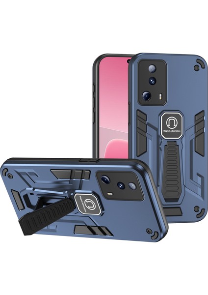 Xiaomi 13 Lite/civi 2 5g Hibrid Hard Pu Yumuşak Tpu Kapak-Mavisi ile (Yurt Dışından)