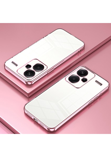 Xiaomi Redmi Için Note 13 Pro+ 5g Kasa Crystal Clear Yumuşak Tpu Telefon Kabuğu Hassas Lens Kesme Pembe (Yurt Dışından) fiyatları