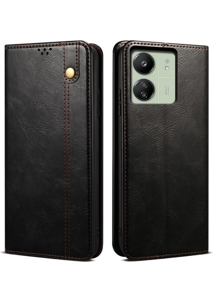 Xiaomi Redmi Için 13C 4g/poco C65 4g Kapak Pu Deri Derecilik Anti-Drop Stand Cep Telefonu Kılıf (Yurt Dışından)