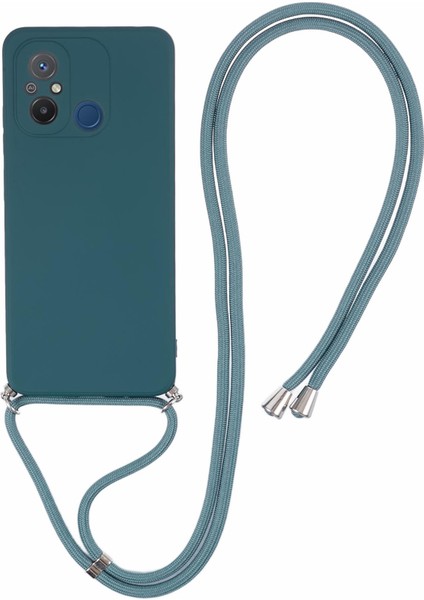 Xiaomi Redmi 12C 4g Kasa Yumuşak Fiber Astar Tpu Tpu Telefon Kapağı Landard-Army Green ile (Yurt Dışından)
