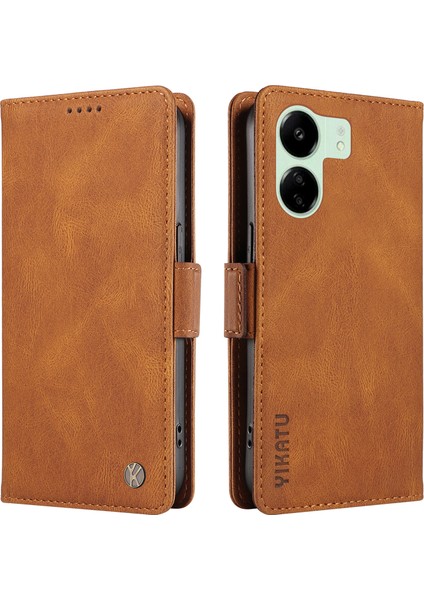 Xiaomi Redmi Için 13C 4g/poco C65 4g Case Pu Pu Dergi Tam Koruma Telefon Kapak Kılıfı (Yurt Dışından)