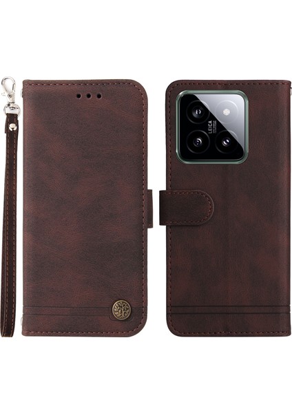 Xiaomi Için 14 Telefon Kabuğu Baskılı Cilt Touch Pu Deri Stand Cüzdan Mobil Kek (Yurt Dışından)
