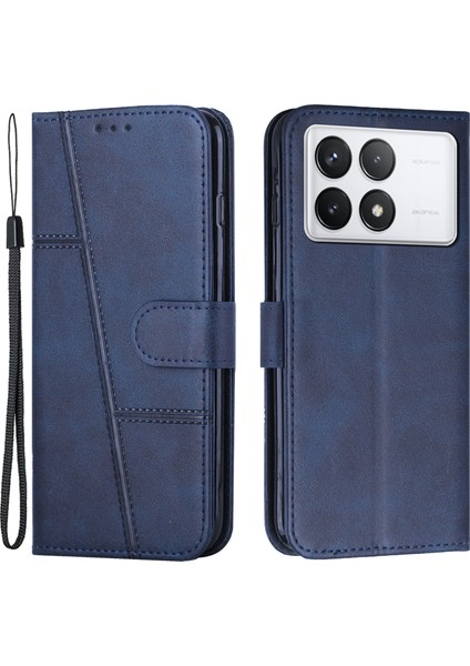 Xiaomi Redmi K70 5G/K70 Pro 5g Deri Telefon Kılıfı Stand-Sapfire (Yurt Dışından)