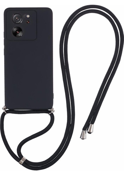 Xiaomi 13T/13T Pro/redmi K60 Ultra Kılıf Yumuşak Fiber Astar Long Lanyard-Black ile Katpu Kapağı (Yurt Dışından)