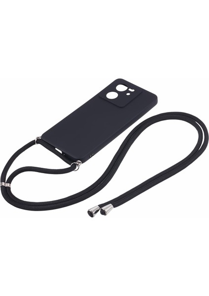 Xiaomi 13T/13T Pro/redmi K60 Ultra Kılıf Yumuşak Fiber Astar Long Lanyard-Black ile Katpu Kapağı (Yurt Dışından)