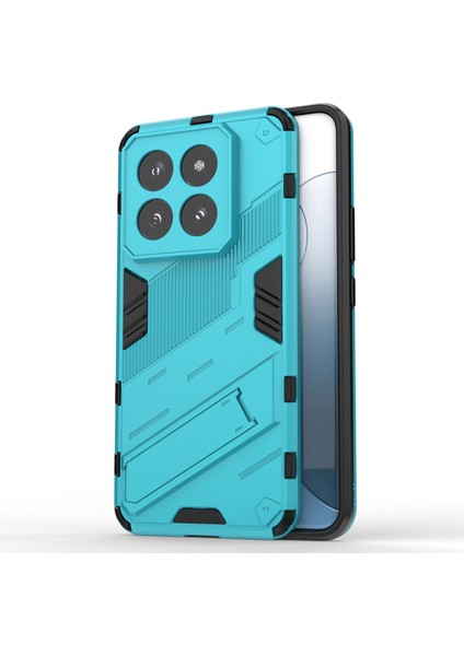 Xiaomi 14 Pro Vaka Şok Geçirmez Koruyucu Telefon Kapağı Kickstand-Baby Mavi (Yurt Dışından)