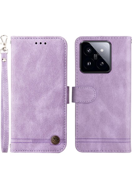 Xiaomi 14 Pro Case Için Baskılı Cilt Touch Telefon Kapağı Pu Deri Stand Cüzdan-Doğum (Yurt Dışından)