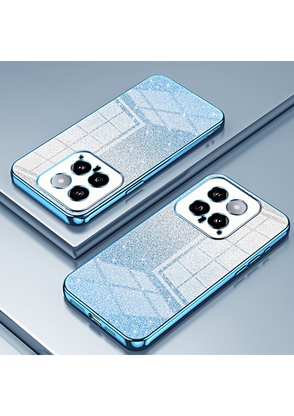Xiaomi Için Arka Koruyucu Kapak 14 Kesin Kesim Gradyan Glitter Tpu Cep Telefonu Kılıf Mavisi (Yurt Dışından) fiyatları