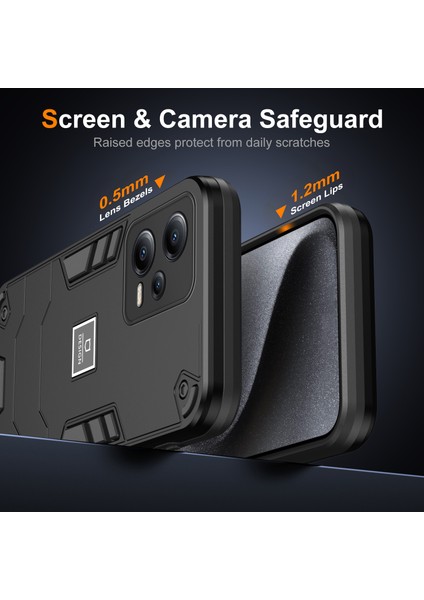 Xiaomi Redmi Için Note 12 Pro+ 5g Telefon Kılıfı Bırak Koruma Kapağı Pc+ Tpu 2 1-Black (Yurt Dışından) fiyatları