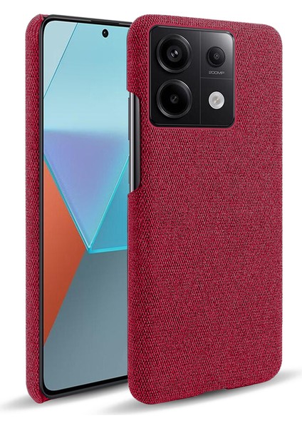 Xiaomi Redmi Için Note 13 Pro 5g Vaka Şok Geçirmez Telefon Kapağı Bezi+Pc Cep Telefonu Kabuğu Kırmızısı (Yurt Dışından)