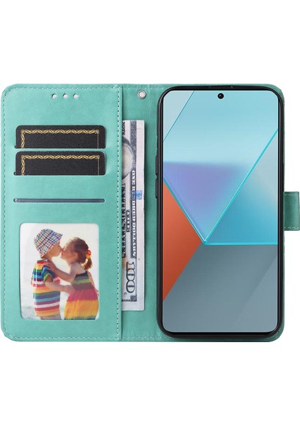 Xiaomi Redmi Için Note 13 Pro 5g Cüzdan Kılıfı Deri Deri Telefon Kapağı Stand Yeşili (Yurt Dışından) fiyatları