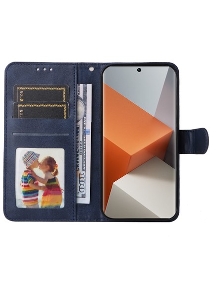 Xiaomi Redmi Için Note 13 Pro+ 5g Deri Kılıf Stand Kapak Kart Tutucu Kayış Mavisi (Yurt Dışından) fiyatları