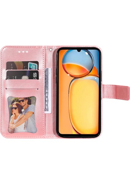 Xiaomi Redmi 13C 4g/poco C65 4g Case Anti-Cratch Pu Deri Deri Cüzdan Telefon Kapak Pembe (Yurt Dışından) fiyatları