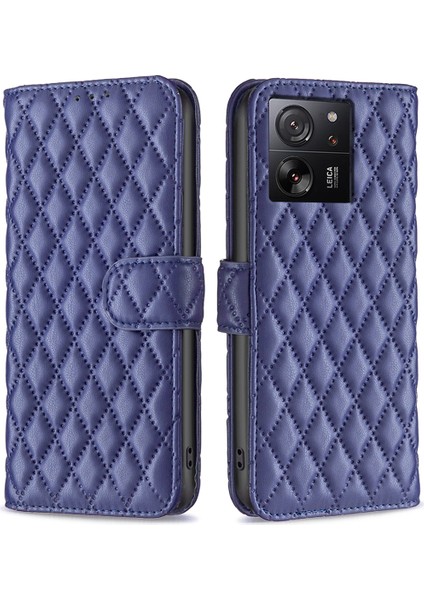 Xiaomi 13T/13T Pro/redmi K60 Ultra Kılıf Pu Deri Cüzdan Stand Telefon Kapak-Mavisi (Yurt Dışından)