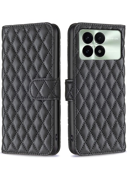 Xiaomi Redmi Için K70E 5g Cüzdan Kılıfı Pu Deri Folyo Kapak Stand-Black (Yurt Dışından)
