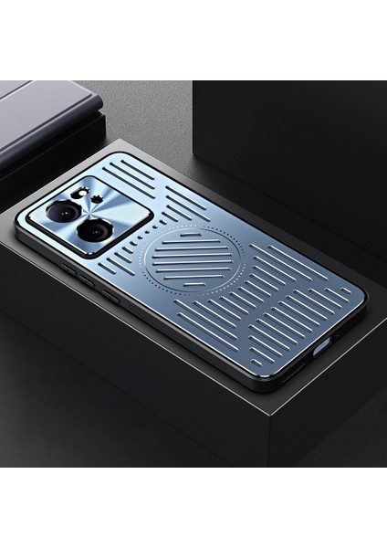 Xiaomi Için Redmi K60 ULTRA/13T/13T Pro Tpu+Alüminyum Alaşım Içi Isı Dispidasyon Telefon Geri Kılıf Magsafe-Mavi ile Uyumlu (Yurt Dışından) fiyatları