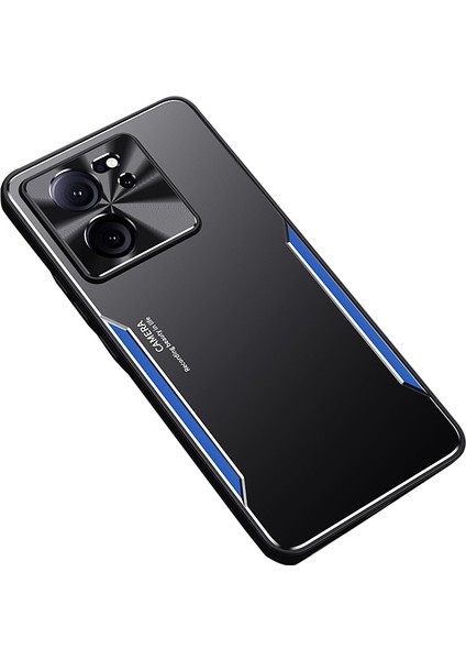 Xiaomi Için Redmi K60 ULTRA/13T/13T Pro Shockroof Telefon Kılıfı Tpu + Alüminyum Alaşım Anti-Drop Arka Kapak Mavisi (Yurt Dışından)