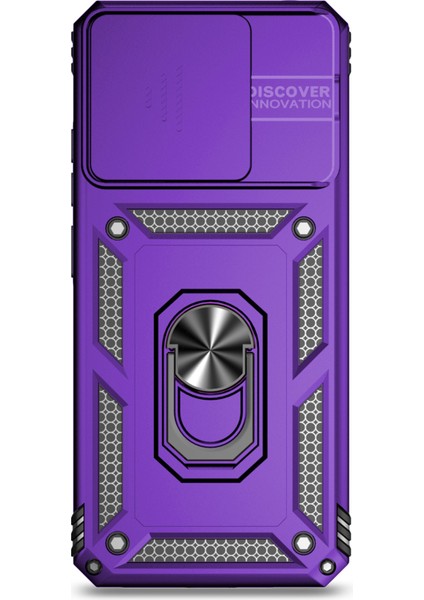 Xiaomi Redmi 12C 4g Kasa Slayt Kamera Kalkanı Döner Kickstand Pc+Tpu Telefon Kapak-Morası (Yurt Dışından) fiyatları