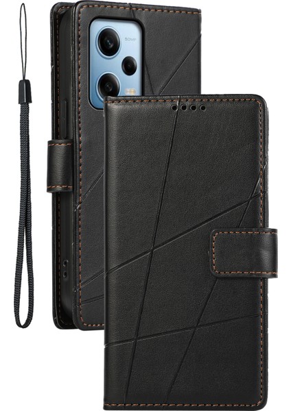 Xiaomi Poco X5 Pro 5g/redmi Için Note 12 Pro Speed ​​5g/note 12 Pro 5g Case Telefon Derisi Deri Anti-Drop Cover-Black (Yurt Dışından)