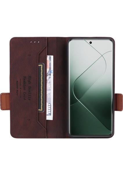 Xiaomi 14 Pro Toz Geçirmez Cep Telefonu Kabuğu Pu Deri Deri Donanım Dekoru Telefon Kapak Kavurosu (Yurt Dışından) fiyatları