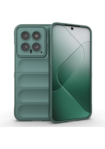 Xiaomi Için 14 Case Yumuşak Tpu Geri Kabuk Sağlam Telefon Koruyucu Kapak Yeşil (Yurt Dışından)