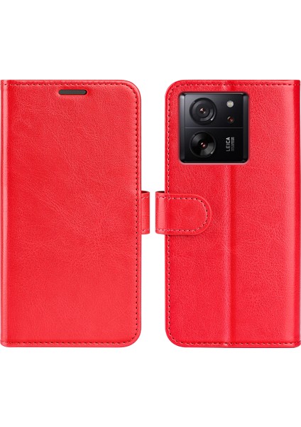 Xiaomi 13T/13T Pro/redmi K60 Ultra Pu Deri Cep Telefon Kapağı Çılgın At Dokusu Görüntüleme Stand Cüzdan Korusu (Yurt Dışından)