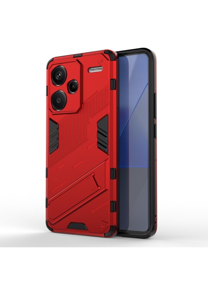 Xiaomi Redmi Için Note 13 Pro+ 5g Kasa Anti-Çizgi Kickstand Pc+ Tpu Telefon Kapak-Kırmızı (Yurt Dışından)