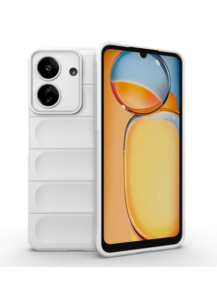 Xiaomi Redmi 13C 4g/poco C65 4g Vaka Şok Geçirmez Tpu Telefon Kapak-Beyaz (Yurt Dışından)