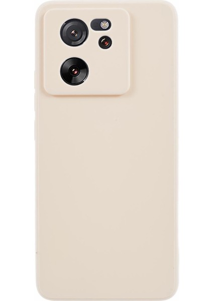 Xiaomi 13T/13T Pro/redmi K60 Ultra Kılıf Düz Kenar Yumuşak Tpu Anti-Drop Telefon Kapak-Beyaz (Yurt Dışından)