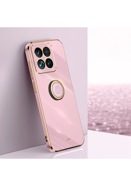 Xiaomi 14 Pro Vaka Elektrokaplanmış Tpu Ring Kickstand Telefon Kapak-Morası (Yurt Dışından) fiyatları