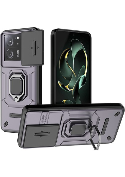 Xiaomi Için Redmi K60 ULTRA/13T/13T Pro Back Cover Slayt Lens Kapağı Pc+Tpu Kickstand Telefon Vaka-Doğru (Yurt Dışından)