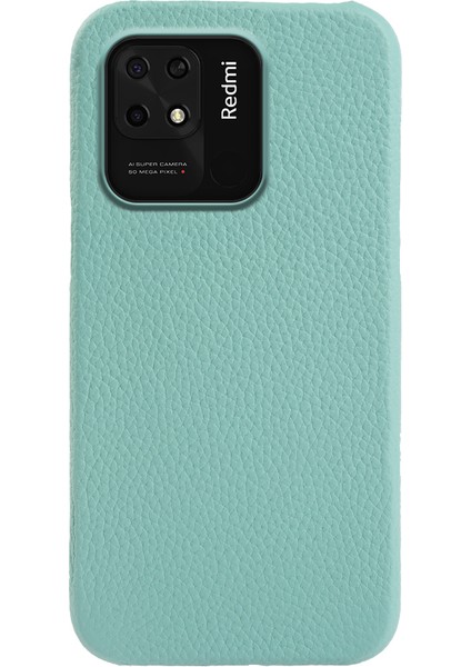 Xiaomi Redmi 10C 4g Orijinal Inek Deri+Pc Arka Kapak Anti-Çizelge Anti-Çizelge Manyetik Telefon Vaka Yeşil (Yurt Dışından)