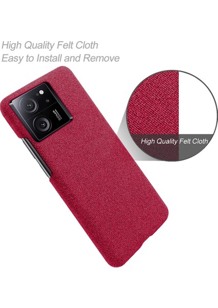 Xiaomi Için Slim Fit Telefon Kabuğu Redmi K60 ULTRA/13T/13T Pro Kumaş+Sabit Pc Koruyucu Telefon Kapağı Kasa Kırmızı (Yurt Dışından) fiyatları
