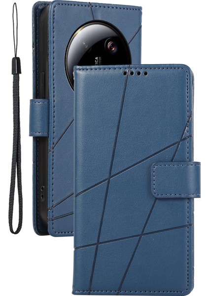 Xiaomi 13 Ultra Kılıf Için Baskılı Cep Telefonu Deri Tam Koruma Kapak Blue (Yurt Dışından)