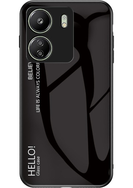 Xiaomi Redmi 13C 4g/poco C65 4g Temperli Cam Kılıfı Gradyan Telefon Kapağı Black (Yurt Dışından)