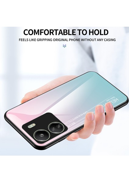 Xiaomi Redmi 13C 4g/poco C65 4g Temperli Cam Kılıfı Gradyan Telefon Kapağı Black (Yurt Dışından) fiyatları