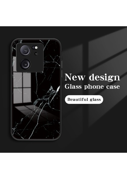 Xiaomi 13T/13T Pro/redmi K60 Ultra Kapak Mermer Desen Pc+Tpu+Temperli Cam Cep Telefonu Kabuk-Beyaz Mermer (Yurt Dışından) fiyatları