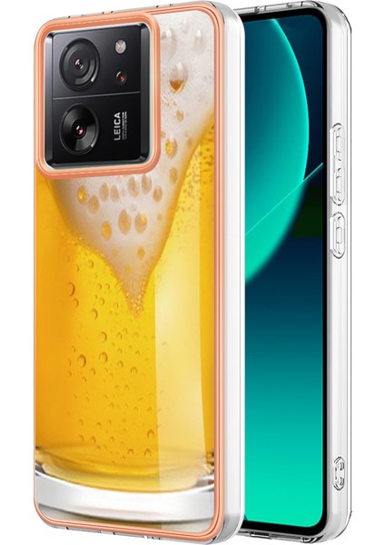Xiaomi 13T/13T Pro/redmi K60 Ultra Case 2.0mm Imd Desen Telefon Tpu Cover-Beer (Yurt Dışından)