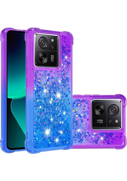 Xiaomi 13T/13T Pro/redmi K60 Ultra Case Bling Akan Gradyan Telefon Kapağı Morası+Gökyüzü Mavisi (Yurt Dışından) fiyatları