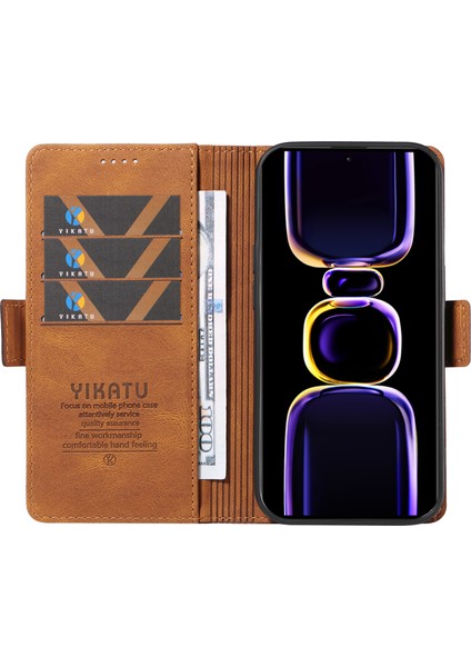 Xiaomi Redmi K60 5G/K60 Pro 5g/poco F5 Pro 5g, Cilt Touch Cüzdan Standı Telefon Kapak-Kahverengi Için Pu Deri Kılıf (Yurt Dışından) fiyatları
