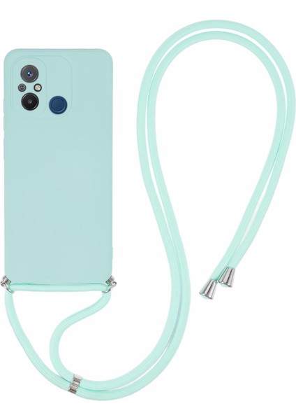 Xiaomi Redmi 12C 4g Kasa Yumuşak Fiber Astar Tpu Tpu Telefon Kapağı Lanyard-Baby Mavi (Yurt Dışından)